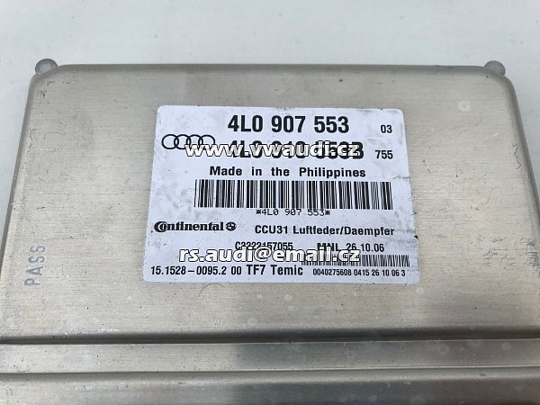 4L0 907 553 Audi Q7 4L  2007    Řídící jednotka vzduchového podvozku pérování  - 3