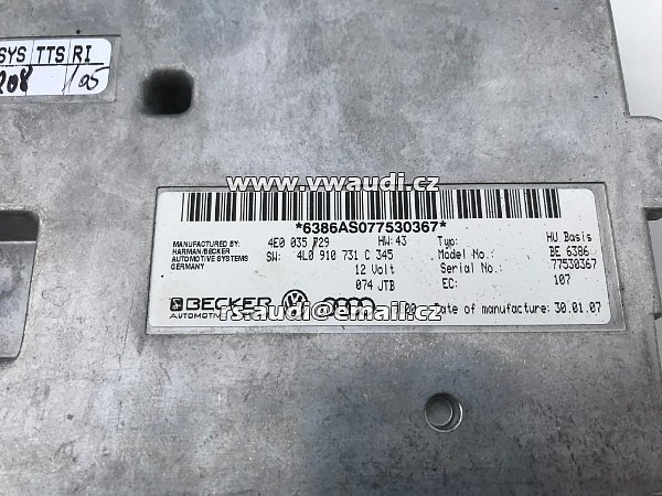 OE 4E0 035 729 Audi Q7 4L  2007     ECU jednotka  MMI   - 2