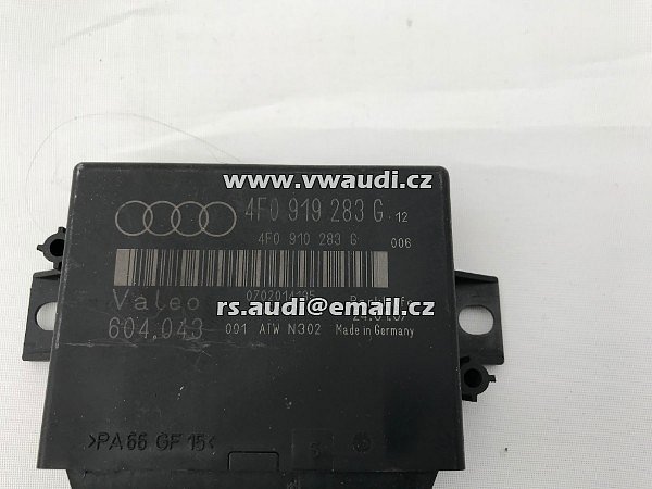 4F0 919 283 G    . 4F0 910 283 G . VALEO 604.043  Audi Q7 4L  2007 řídící jednotka parkovacího asistenta PDC  - 3