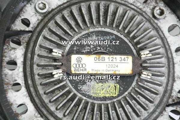 06B 121 347 Visco  VISKOSPOJKA VW PASSAT 3B 06B121347 BEHR 1.6 74 KW 101 PS Benzin 06/1997 - 2