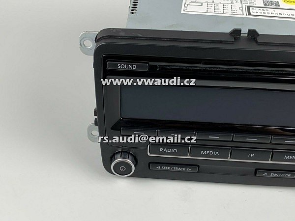 1K0 035 186AP Original VW rádio Rádio CD Radio Autoradio 1K0 035 186 AP + PIN Cod Golf 6 VI . 7 VII VW Radio RCD 310 - 3