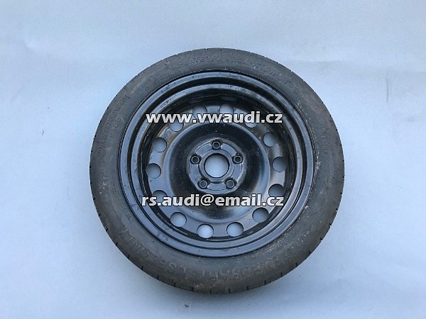  5Q0 601 027AR VW AUDI ŠKODA Rezerva 16&quot; . Rezervní kolo na dojetí - dojezdové kolo . disk ocelový + pneu . úzká rezerva - 6