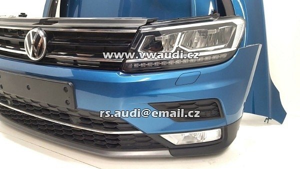 Tiguan II 2.0 TDI KOMPLETNÍ předek vozu VW Tiguan II 2.0 TDI   přední část vozidla     Přední kapota Blatník spoiler nárazník xenon led - 2