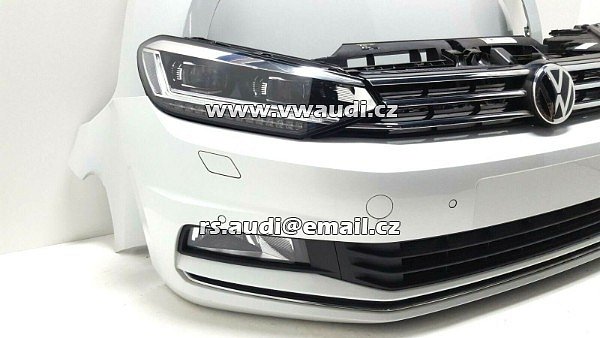  VW Touran 5T 1.8 TSI  KOMPLETNÍ předek vozu VW Touran 5T 1.8 TSI     přední část vozidla     Přední kapota Blatník spoiler nárazník xenon led    - 3