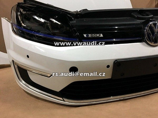 VW e-Golf Golf 7  přední část vozidla  předek vozu VW e-Golf Golf 7 LED       Přední kapota Blatník spoiler nárazník xenon led    - 2