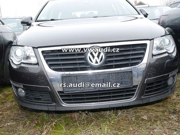 VW PASSAT VARIANT 2,0TDI Kompletní přední část vozidla předek vozu VW PASSAT VARIANT (3C5) 2.0 TDI     Přední kapota blatník spoiler nárazník xenon led světla mřížka nárazník maska čelo chladičová stěna    - 4