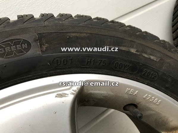 Al kola 17&quot; PASSAT CC  sada na zimu zimní pneu 205/50 R17  MICHELIN Alpin A4 - 13