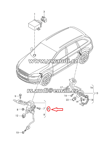 7L0 616 213 D  /4E0 907 503C . 7LO 616 213 D PORSCHE CAYENNE AUDI Q7 VW Touareg  SUSPENSION SNÍMAČ VÝŠKY  Čidla úrovně nastavení sklonu světlometu-  senzor xenon - 2