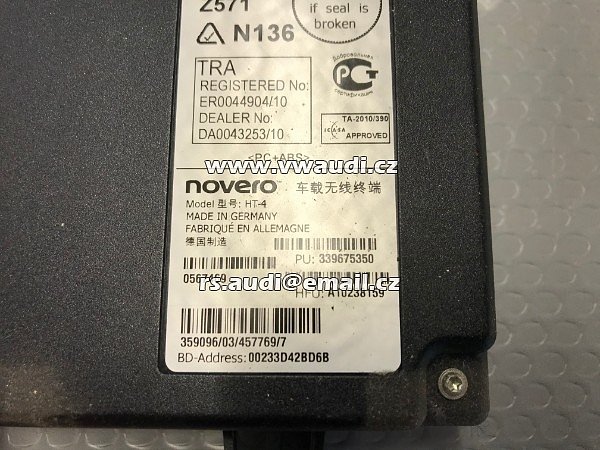 3C8 035 730C, 3C8035730C, 3c8 035 730c Bluetooth  VW Tiguan 5N 3C8035730C  Bluetooth jednoteka podporující iPhone  - 7