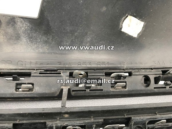  3AA 853 651 OQE  3AA 853 653  3AA 853 651     mřížka maska přední grill  VW Passat 3C B7 chrom / černá s vysokým leskem - 6