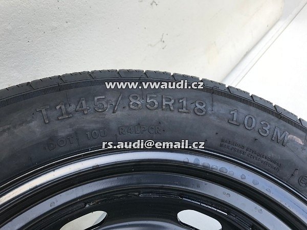  5QJ 601 027A  VW Tiguan 5NA dojezdové kolo T145/85 R18 4Jx18H2 ET28 5QJ601027A . - 4