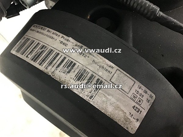 BKC bkc motor bez příslušenství   VW GOLF PLUS BKC 03G100098X 1.9 77 KW 105 PS Diesel 06/2005 VW TOURAN (1T1, 1T2) 1.9 TDI Golf 5 Audi A3 Seat Toledo Altea Skoda Superb 1.9 TDI - 4