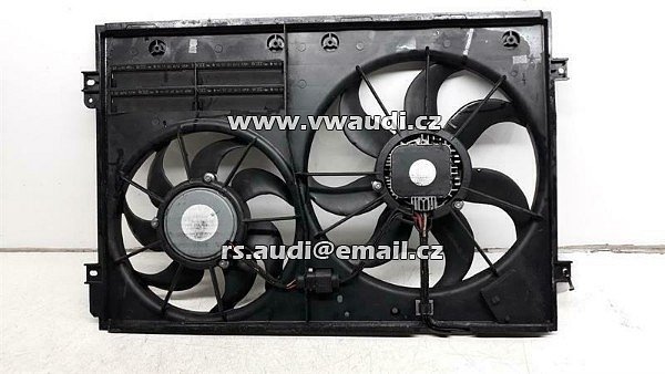  1K0 121 207BC VW PASSAT 2012 - 2014  CC  B7 b7 3AA - Přední čelo chladičová stěna Ventilátor + řídící jednotka chlazení  sahara větráky  Ventilátor + řídící jednotka chlazení  - 2