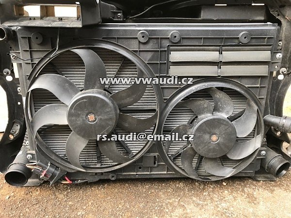  1K0 121 207BC VW PASSAT 2012 - 2014  CC  B7 b7 3AA - Přední čelo chladičová stěna Ventilátor + řídící jednotka chlazení  sahara větráky  Ventilátor + řídící jednotka chlazení  - 6