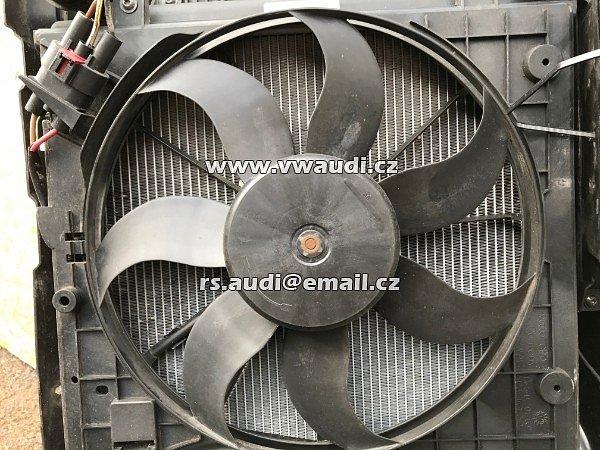 1KO 121 207BC VW PASSAT 2012 - 2014  CC  B7 b7 3AA - Přední čelo chladičová stěna Ventilátor + řídící jednotka chlazení  sahara větráky   Ventilátor + řídící jednotka chlazení  - 5