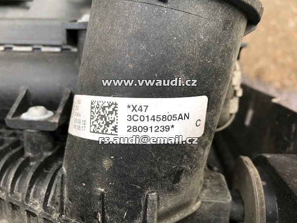 3CO 145 805AN  Chladič stlačeného vzduchu  intercooler chladič turba VW, Seat, Passat 362 Cayc Cffb Cfgb Clla Cdga Ckma - 3