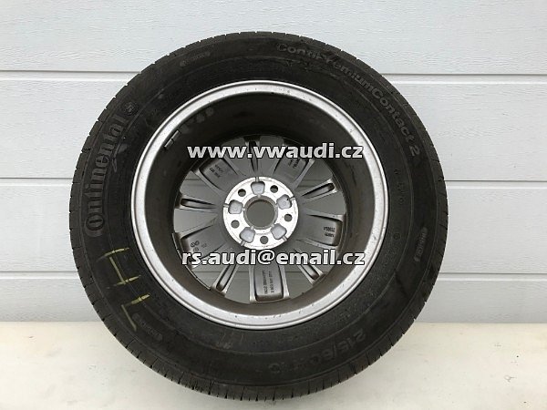  7N0 601 025K VW TIGUAN Rezerva DOJEZDOVÉ KOLO REZERVNÍ AL.DISK + PNEUMATIKA Záložní dojezdové kolo 16   215 60 16  Continental - 5