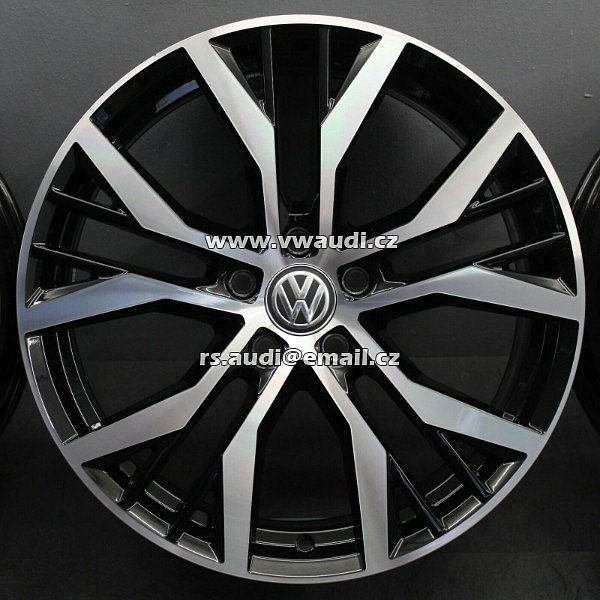 5G0 601 025AN 4 x 19&quot; palcová originál Al litá kola VW Golf 7 VII GTI GTD R-Line Santiago  5G0601025AN - 2