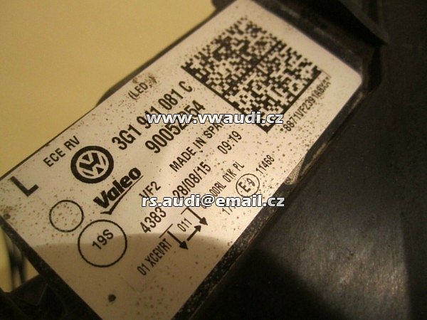 3G1 941 081C, 3G1941081C, 3g1 941 081c h lavní světlomet přední světlo lampa levá přední strana LP řidič světlomety VW Passat B8 3G originál  - 3