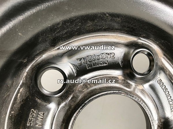 5Q0601027BT DOJEZDOVÉ KOLO REZERVA  AUDI Q2 Q3 VW T-ROC ŠKODA KAROQ 18&quot; 125/70  - 4