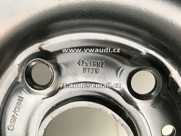 5QJ 601 027A   Dojezdové kolo Tiguan 5NA rezervní kolo T145/85 R18 4Jx18H2 ET28  - 5