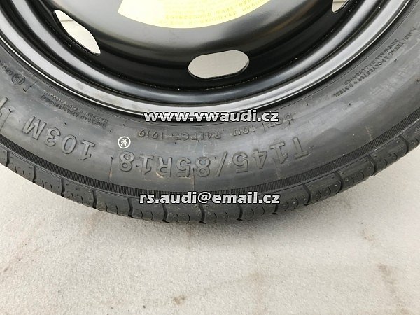 5QJ 601 027A   Dojezdové kolo Tiguan 5NA rezervní kolo T145/85 R18 4Jx18H2 ET28  - 7