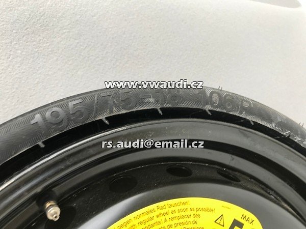 80A 601 027B AUDI Q5 Dojezdové kolo  18  -  6J x 18 ET24      195/75 -18 106P VREDESTEIN - 10