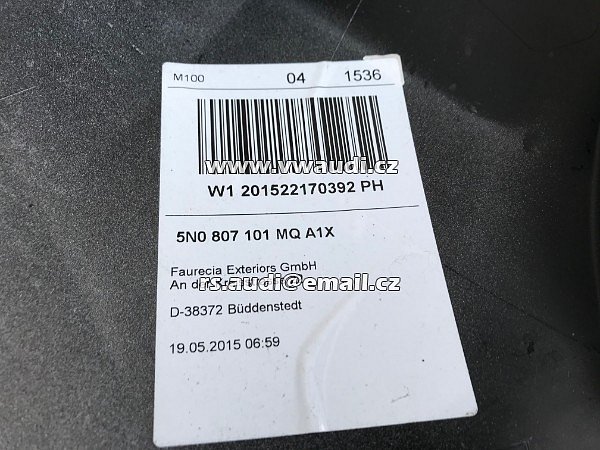 5N0 807 101MQ  VW Tiguan 5n faceift 2011-2016  nárazník přední  - 14