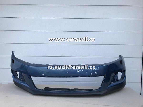 5N0 807 221K VW Tiguan 5N Facelift   přední nárazník z roku park systém otvory pdc + ostřikovače světel   PDC SRA - 16