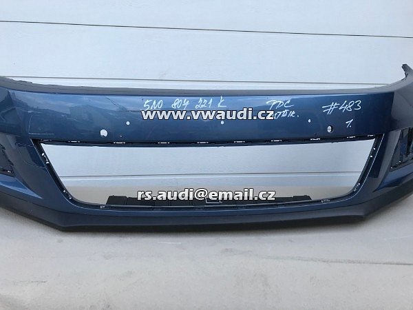 5N0 807 221K VW Tiguan 5N Facelift   přední nárazník z roku park systém otvory pdc + ostřikovače světel   PDC SRA - 19