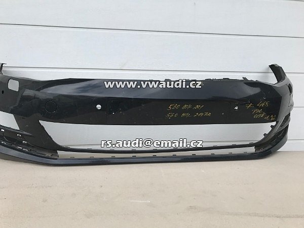 5G0807221 VW Golf VII  7 5G  - 2012 - 2017   přední nárazník park systém otvory pdc + ostřikovače světel   - 17