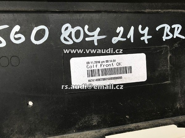 5G0807221 VW Golf VII  7 5G  - 2012 - 2017   přední nárazník park systém otvory pdc + ostřikovače světel   - 7