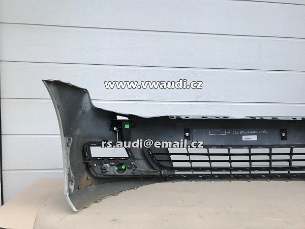 5G0807221  VW Golf VII  7 5G  - 2012 - 2017   přední nárazník park systém otvory pdc + ostřikovače světel  BÍLÁ barva candyweis - 14