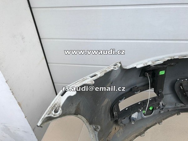 5G0807221  VW Golf VII  7 5G  - 2012 - 2017   přední nárazník park systém otvory pdc + ostřikovače světel  BÍLÁ barva candyweis - 13