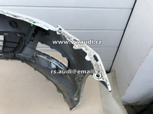 5G0807221  VW Golf VII  7 5G  - 2012 - 2017   přední nárazník park systém otvory pdc + ostřikovače světel  BÍLÁ barva candyweis - 8