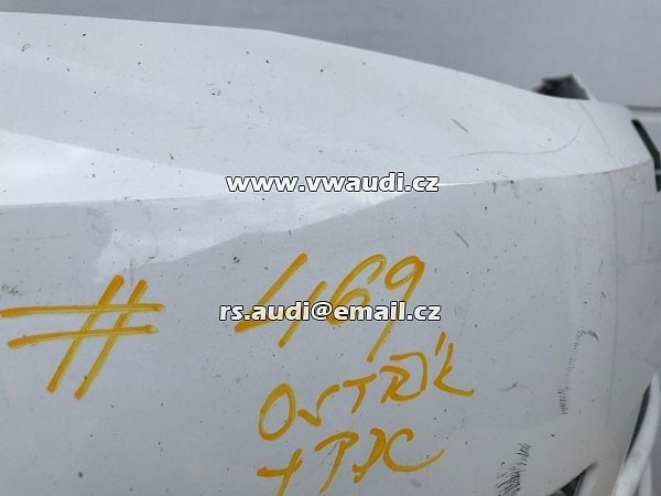 5G0807221  VW Golf VII  7 5G  - 2012 - 2017   přední nárazník park systém otvory pdc + ostřikovače světel  BÍLÁ barva candyweis - 3