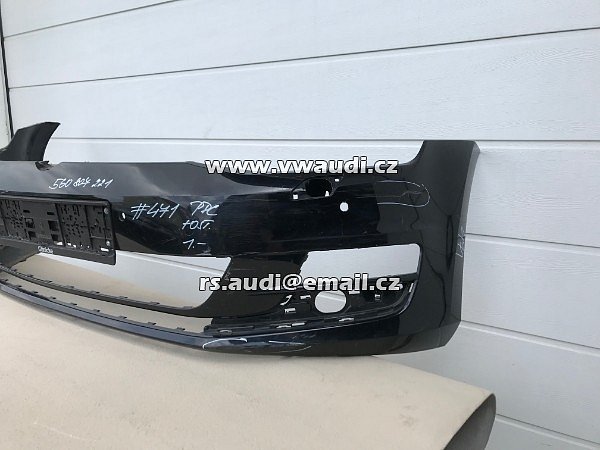 5G0807221 VW Golf VII 7 5G   přední nárazník park systém otvory pdc + ostřikovače světel ČERNÁ barva  - 11