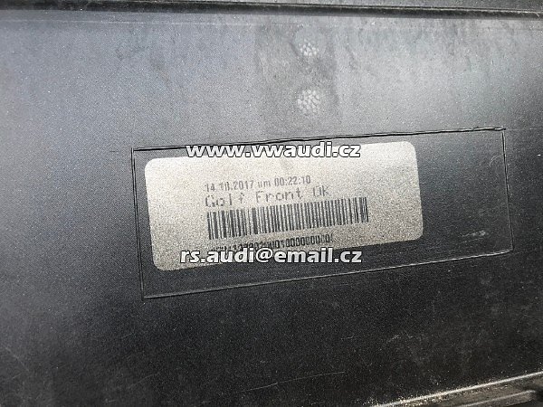 5G0807221 VW Golf VII 7 5G   přední nárazník park systém otvory pdc + ostřikovače světel ČERNÁ barva  - 4