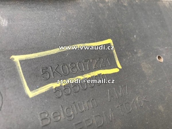  5k0 807 221 VW Golf VI 6 přední nárazník 5KO 807 221 ČERNÁ barva  - 4