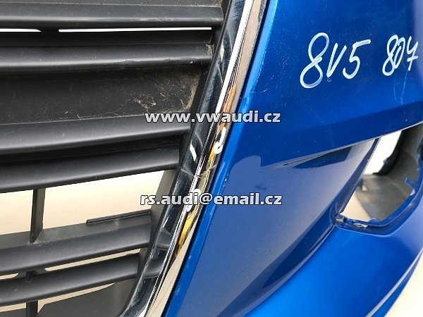 Nárazník přední Audi A3 8V Facelift  -  PDC + otvory záslepky na ostřikovače světlometů  - 28