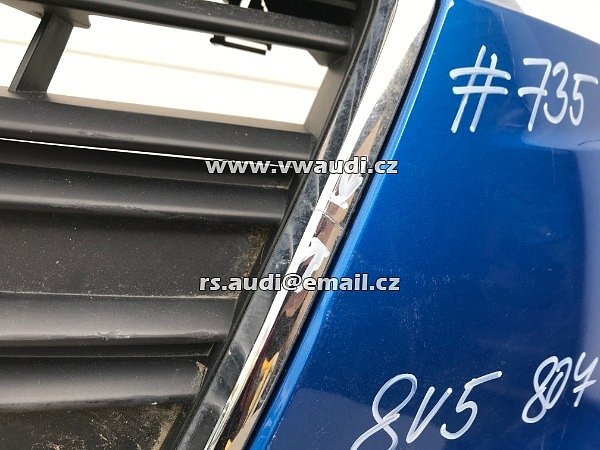 Nárazník přední Audi A3 8V Facelift  -  PDC + otvory záslepky na ostřikovače světlometů  - 6