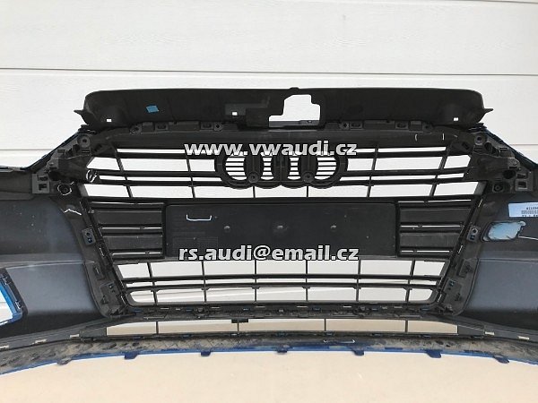 Nárazník přední Audi A3 8V Facelift  -  PDC + otvory záslepky na ostřikovače světlometů  - 4