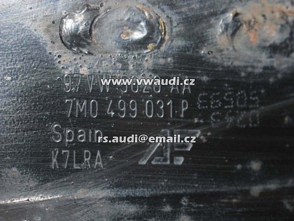 7M0 499 031P Nápravníce pření držák agregátu - Pomocný rám přední nápravy VW Sharan 7M / Seat Alhambra  2001 - 2010 - 2