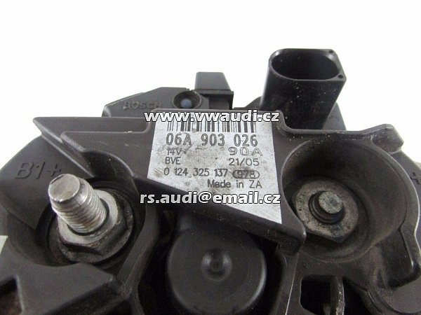 06A 903 026  ALTERNÁTOR 90A Generator 14V  GOLF A3 Octavia 1,8 T AUQ AGU AUM  - 4