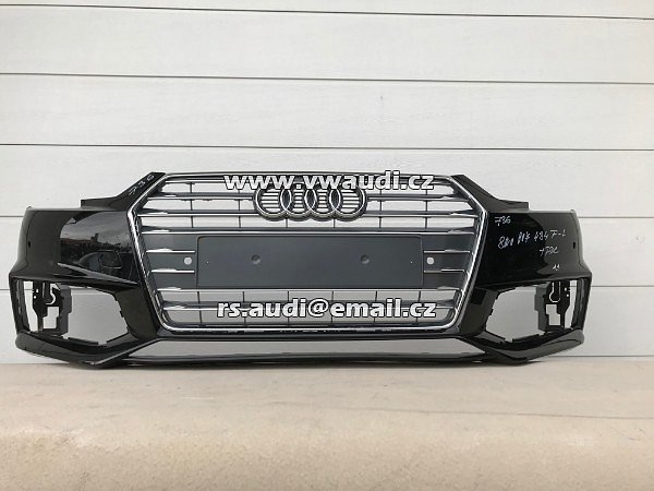 8W0 807 437F L AUDI A4 B9 S4 / S LINE 2016- (LIMUZ &amp; AVANT) PŘEDNÍ NÁRAZNÍK 8W0807437F - 24