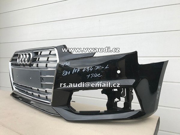 8W0 807 437F L AUDI A4 B9 S4 / S LINE 2016- (LIMUZ &amp; AVANT) PŘEDNÍ NÁRAZNÍK 8W0807437F - 23