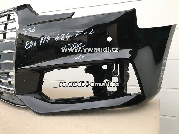 8W0 807 437F L AUDI A4 B9 S4 / S LINE 2016- (LIMUZ &amp; AVANT) PŘEDNÍ NÁRAZNÍK 8W0807437F - 22
