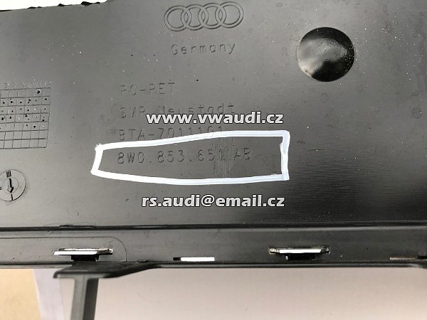 8W0 807 437F L AUDI A4 B9 S4 / S LINE 2016- (LIMUZ &amp; AVANT) PŘEDNÍ NÁRAZNÍK 8W0807437F - 4