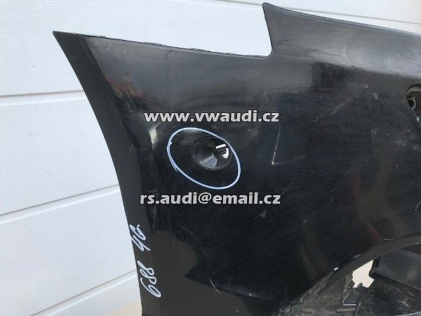 4G0807437 Nárazník přední  A6 4G C7  Facelift S-Line 2014 - s otvory na ostřikovače světlometů  + otvory pro parkovací čídla 6 X !  PDC černá barva  - 26