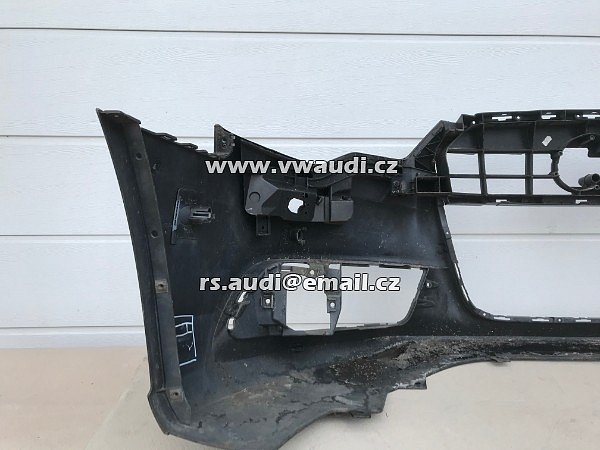 4G0807437 Nárazník přední  A6 4G C7  Facelift S-Line 2014 - s otvory na ostřikovače světlometů  + otvory pro parkovací čídla 6 X !  PDC černá barva  - 19